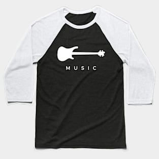 Music Four String Bass Guitar Baseball T-Shirt